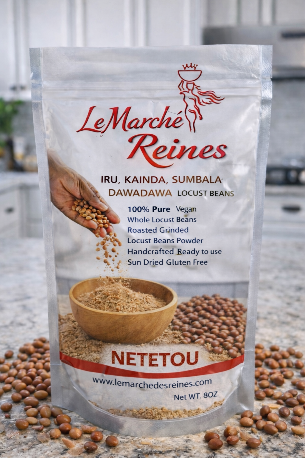 Fermented Locust Bean Grounded (Iru / Dawadawa) – 8 oz (227 g)